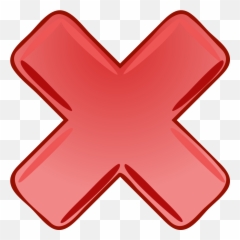 Red X Cross Wrong Not Png Svg Clip Art - Clipart