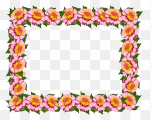 Frame Border Pink Floral Decoration Png