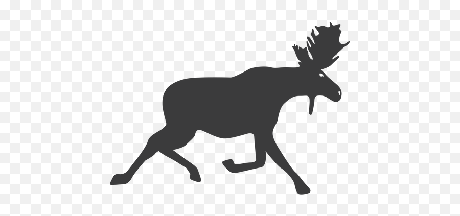Moose Elk Antler Silhouette Animal - Automotive Decal Png,Moose Silhouette Png