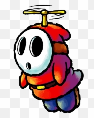 Shy Guy Mario Bros Png Image - Fly Guy Yoshis Island,Shy Guy Png