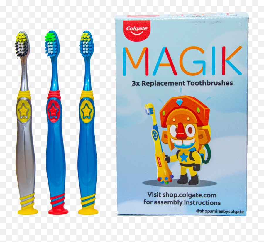 Magik Replacement Toothbrushes - Colgate Augmented Reality Toothbrush Png,Toothbrush Transparent Background