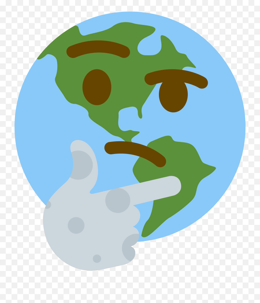 Earth Hmm Thinking Face Emoji Know Your Meme - Mundo Emoji Png,Thinking Emoji Transparent