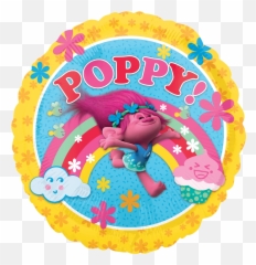 Download Trolls - Poppy Balloon PNG Image Etiquetas De