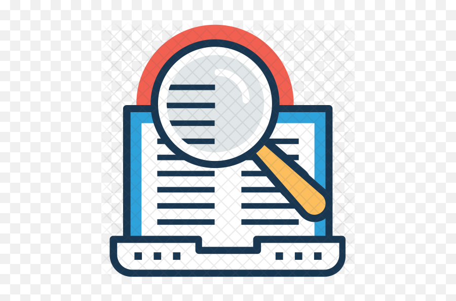 Online Research Icon Of Colored Outline - Online Research Icon Transparent Png,Research Icon Png