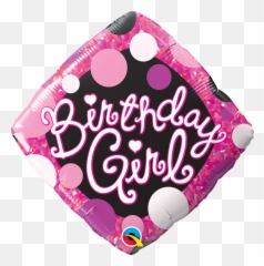 Happy Birthday Girl Pinku0026 Black Balloon - Bouquet png