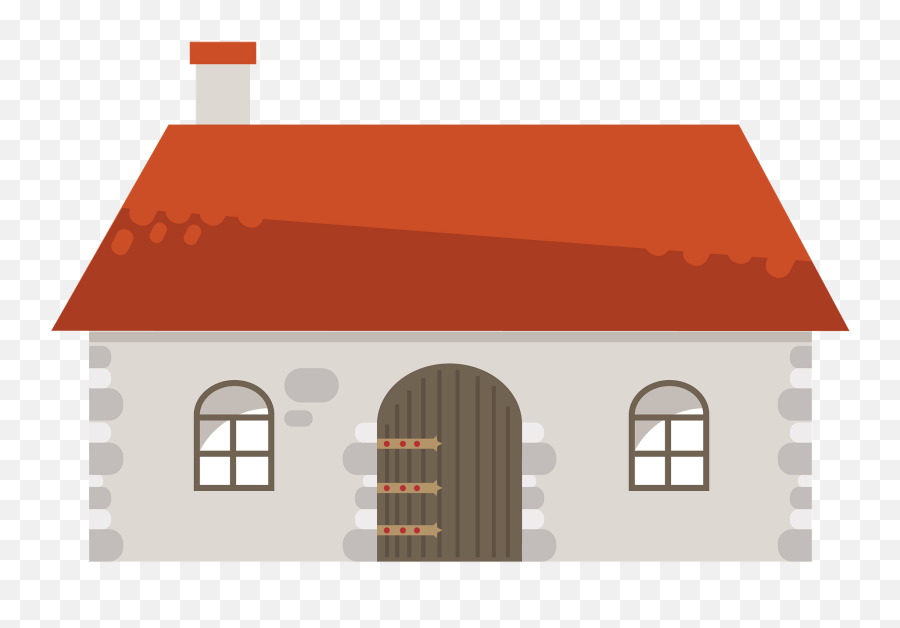 Cartoon House Clipart - Stone House Clipart Png,House Roof Png - free  transparent png images 