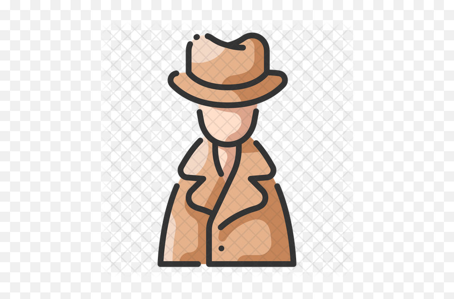 Detective Icon Of Colored Outline Style - Mystery Detective Icon Png,Detective Hat Png