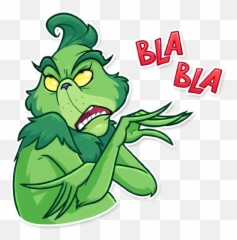 Grinch Christmas Blahblahblah Blah Sticker By Mare - Bla Bla Bla Sticker Png,Grinch Transparent