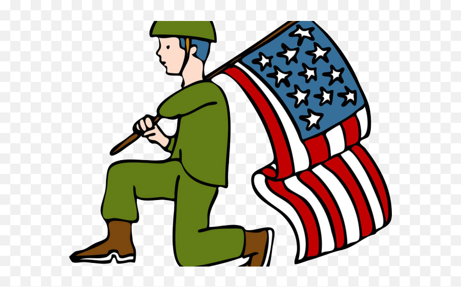 Soldier Holding Flag Cartoon Png Image - Veterans Day Parade Clipart,American Soldier Png