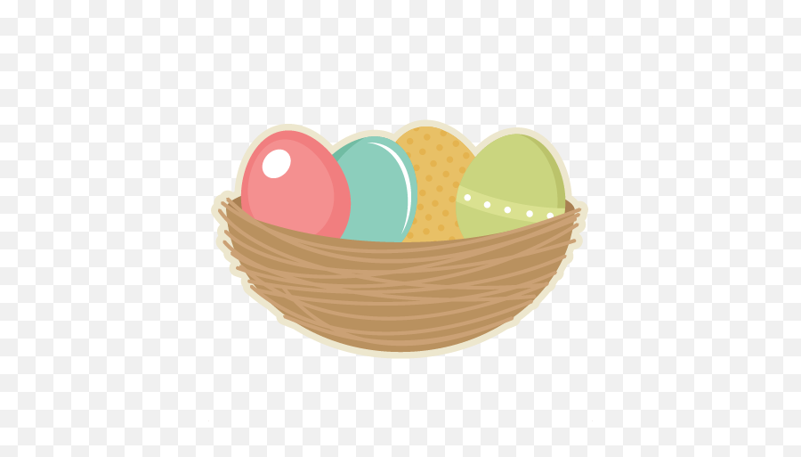 Easter Eggs In Nest Svg Cutting Files Egg Cut - Easter Eggs Png,Nest Png