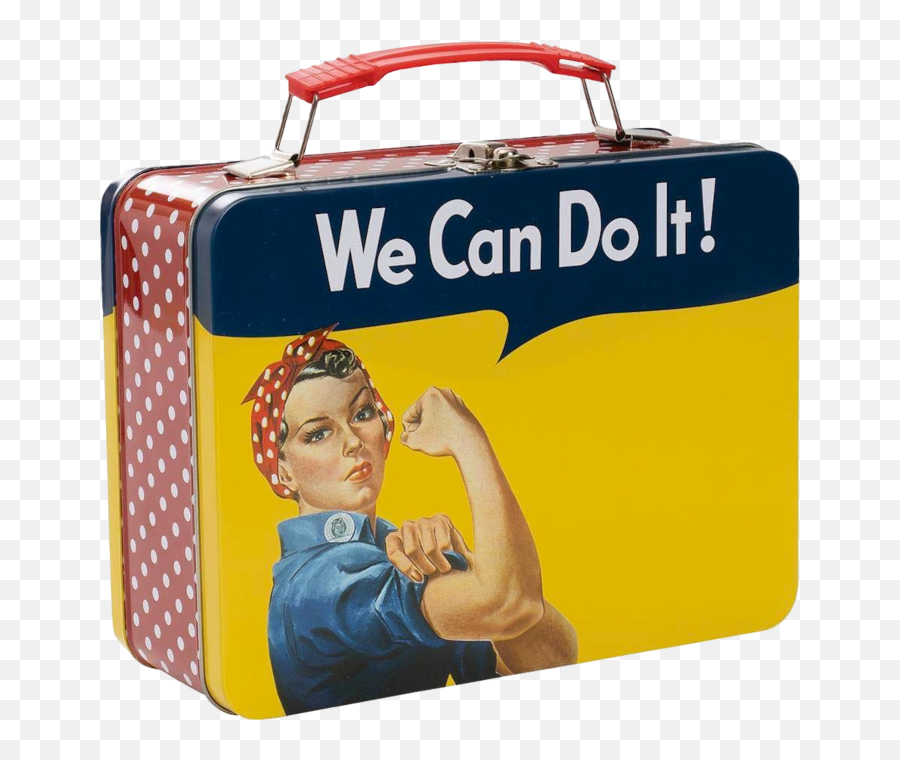 Rosie The Riveter Large Tin Tote Lunch - Oakland Museum Of California Png,Rosie The Riveter Icon