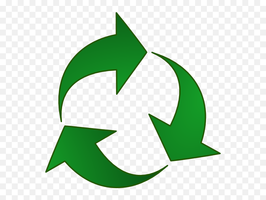 Green Recycle Arrows Clip Art - Vector Clip Art Recycle Arrow Clipart Png,Recycling Icon Vector