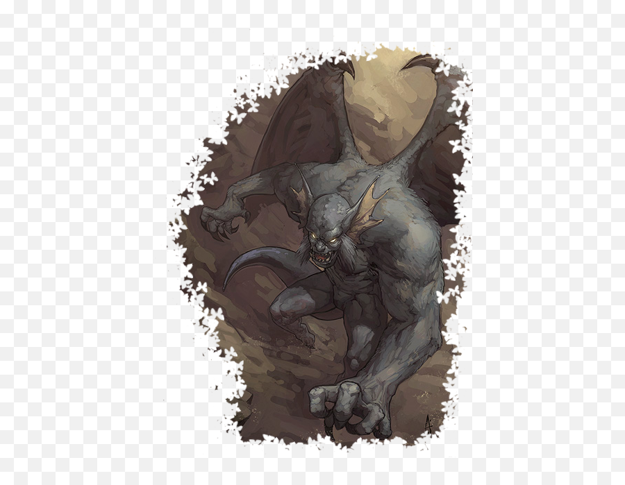 Download Enormous Humanoid Statues With Powerful Wings - Fraz Urb Luu Png,Gargoyle Png