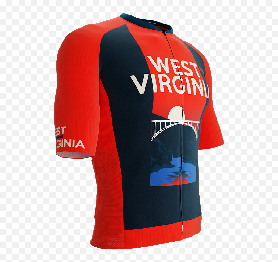Scudopro Pro - Elite Short Sleeve Cycling Jersey West Virginia Usa State Icon Landmark Symbol Identity Men And Women Short Sleeve Png,Che Icon