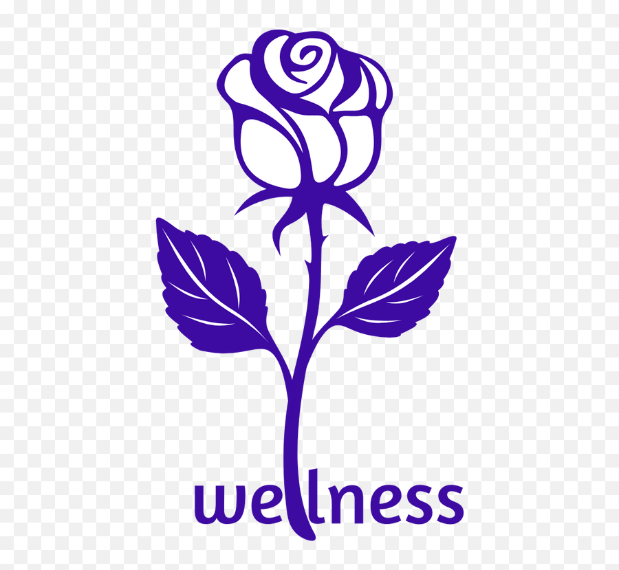 Purple Rose Wellness Llc - Black And White Rose Clipart Png,Flower Icon For Twitter