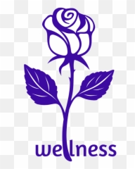 Purple Rose Wellness Llc - Black And White Clipart png
