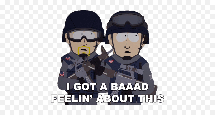 I Got A Baaad Feelin About This Swat Officers Sticker - I South Park Swat Meme Png,Swat 4 Icon
