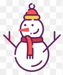 Snowman With Hat And Scarf Clip Art Free U2013 Christmas Hq - Designs png
