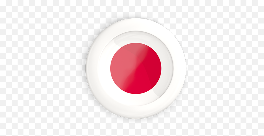 White Framed Round Button Illustration Of Flag Japan - Dot Png,Round Button Icon