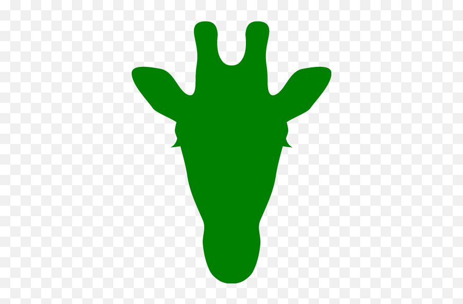 Green Giraffe Icon - Free Green Animal Icons Silhouette Giraffe Head Clipart Png,National Parks Bear Icon