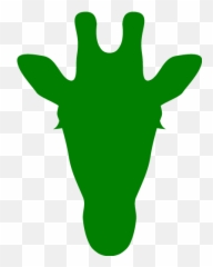 Green Giraffe Icon - Free green animal icons Silhouette Giraffe Head Clipart png