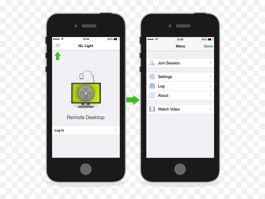 Isl Online U2014 How To Start Remote Support Connection Ios Png Iphone Menu Icon