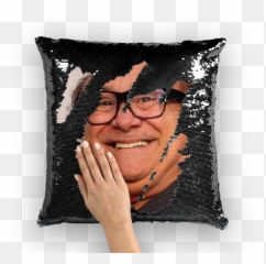 Danny Devito Sequin Cushion Cover - Nicolas Cage Sequin Throw Pillow Png,Cushion Png