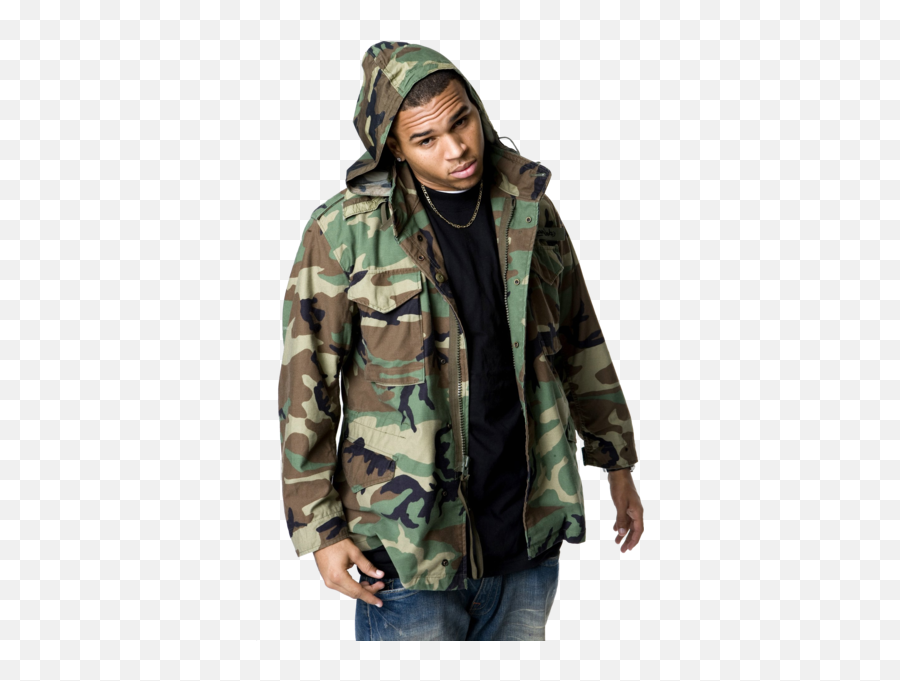 Chris Brown - Chris Brown Camouflage Jacket Png,Chris Brown Png