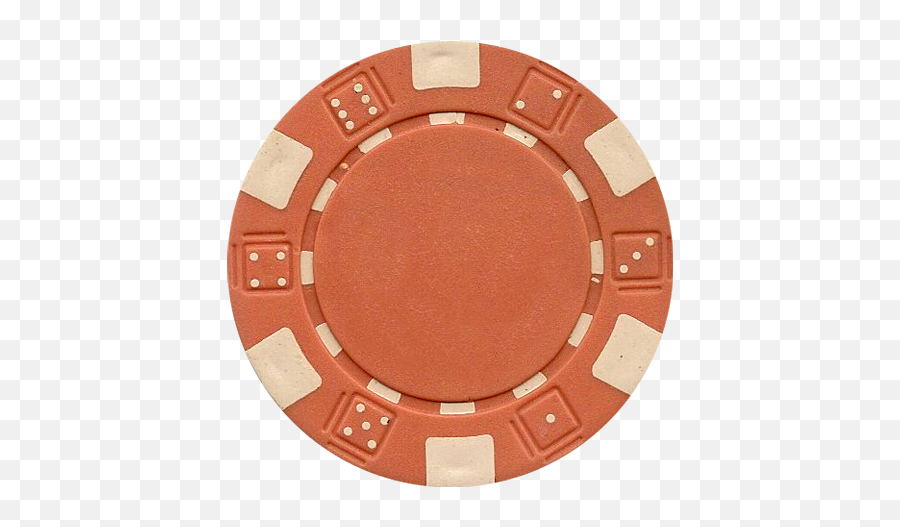 Clay Composite Dice Poker Chips 50 115 Gram Orange - Orange Poker Chip Png,Poker Chips Png