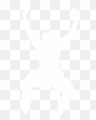 White Silhouette Dancer Clip Art - vector clip Png