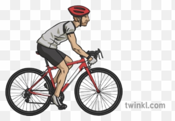 Cyclist Illustration - Twinkl Trek X Caliber 7 2021 png