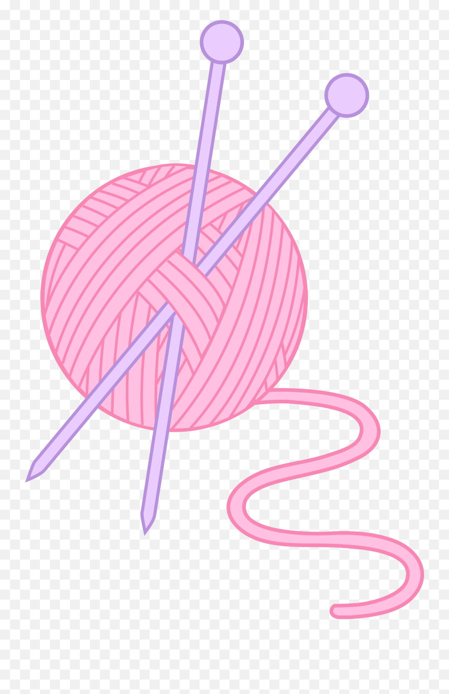 Download Pink Line Needle Knitting Yarn Hd Image Free Png Hq - Knitting Needle Clipart,Needle Transparent Background