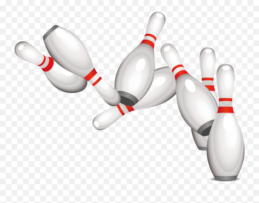 Bowling Ball Strike Pin - Transparent Background Bowling Pins Clipart Png,Bowling Pins Png