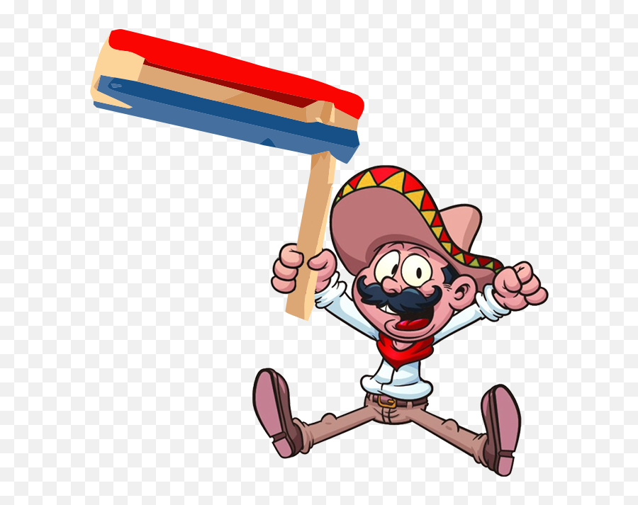 Mexican Cartoon With A Mustache - Mexican Cartoon Png,Mexican Mustache Png