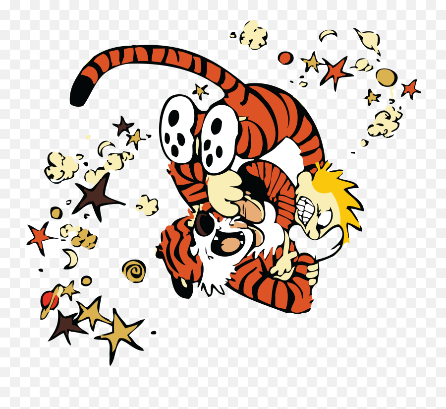 Hobbes - Calvin And Hobbes Fighting Cartoon Png,Calvin And Hobbes Png