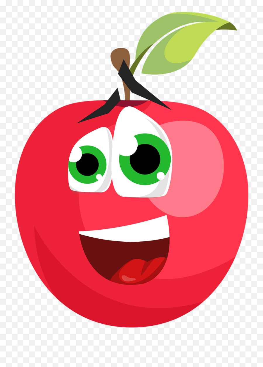 Apple Fruit Cartoon - Desenhos De Frutas Animadas Png,Cartoon Apple Png