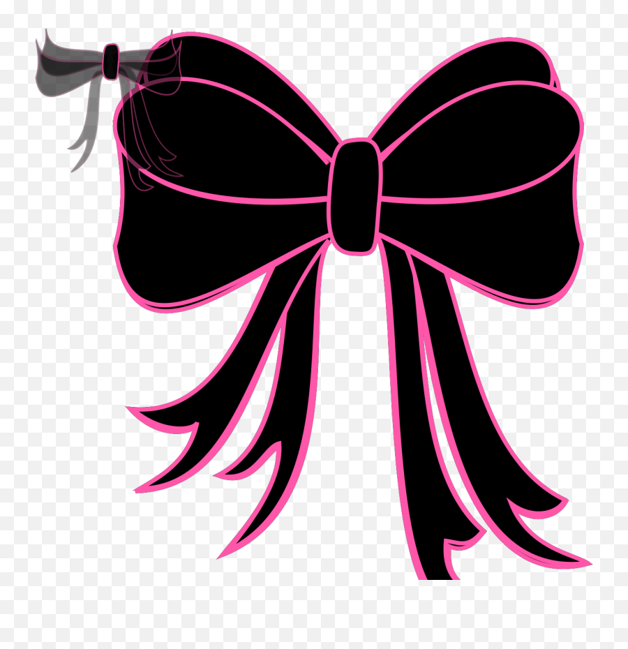 Black Bow Clip Art - Minnie Mouse Ribbon Bow Black Png,Bow Clipart Png
