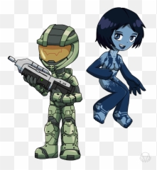 Chibi Master Chief Y Cortana Png Image - Master Chief E Cortana,Cortana Png