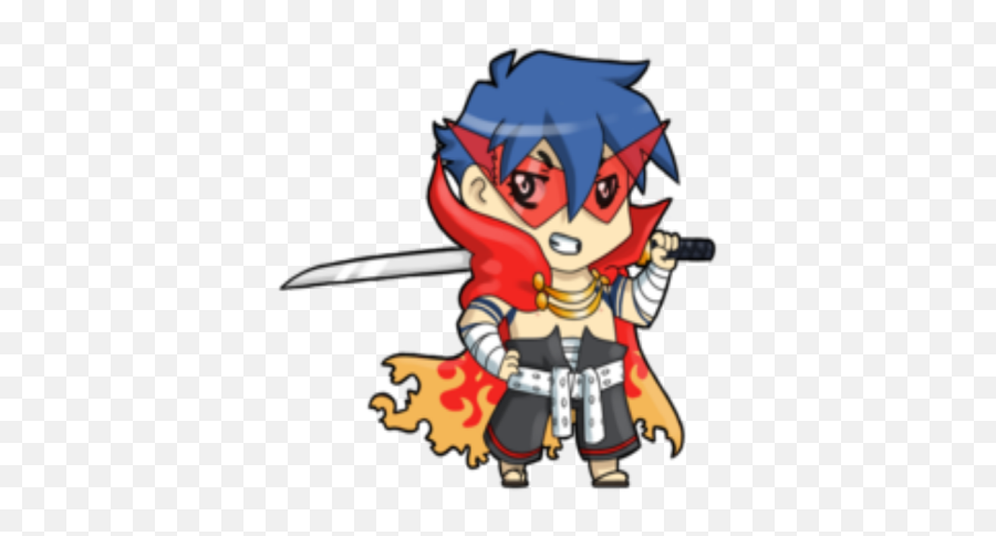 Chibi Kamina Gurren Lagann - Roblox Fictional Character Png,Gurren Lagann Png