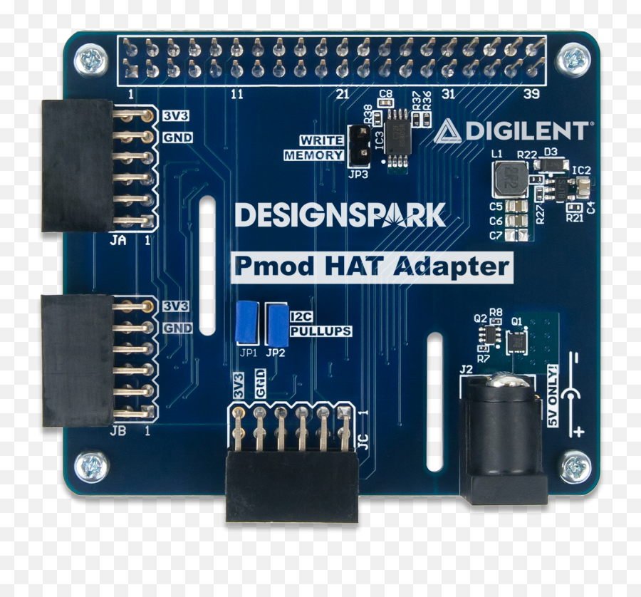 The New Raspberry Pi Pmod Hat Adapter From Designspark - Electronic Component Png,Raspberry Pi Png