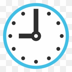 Five Oclock Emoji - 12 O Clock Clip Art Png,Clock Emoji Png