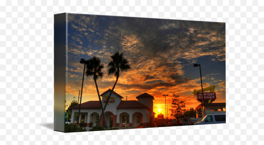 In N Out Burger And Californian Sunset - Red Sky At Morning Png,In N Out Png