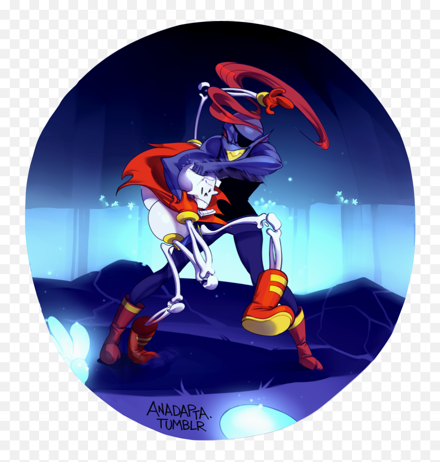 Download Hd Papyrus And Undyne Drawn By Anadapta - Undertale Undertale Undyne And Papyrus Png,Undyne Transparent