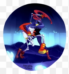 Download Hd Papyrus And Undyne Drawn By Anadapta - Undertale png