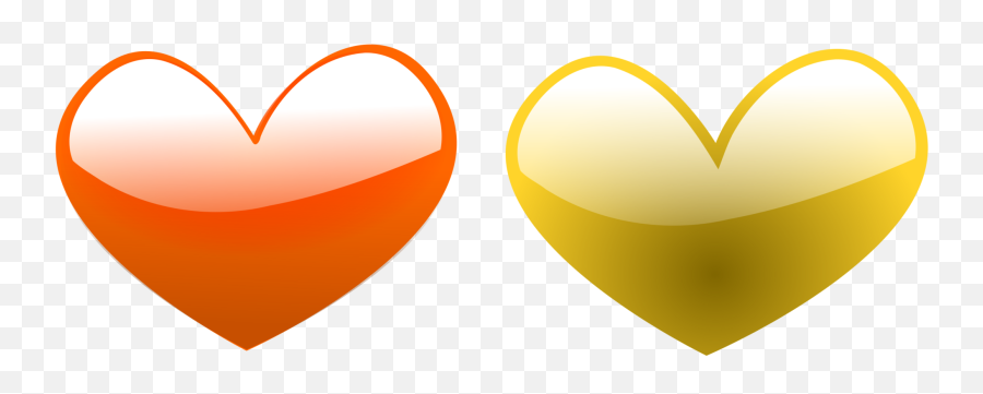 Orange Heart Love Png Clipart - Orange Yellow Heart Transparent,Orange Heart Png