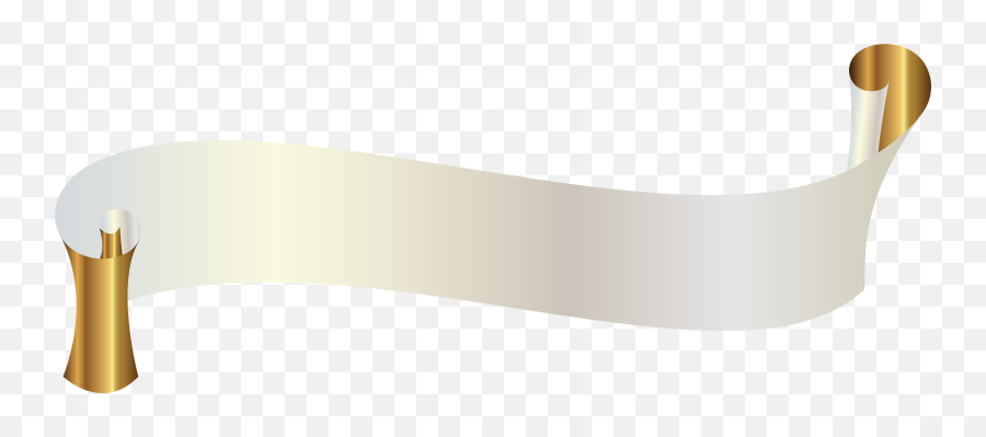Download Free Png White Banner With Gold Clipart Image - Black And Gold Ribbon Png,Gold Banner Png