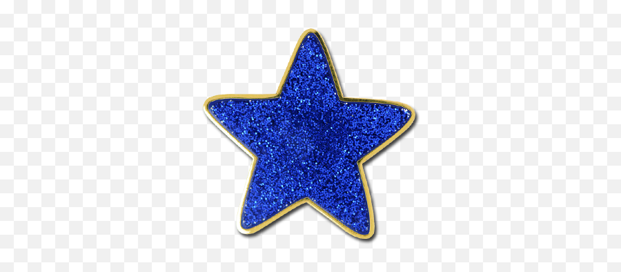 Glitter Star Badge - Blue Glitter Star Png,Glitter Star Png