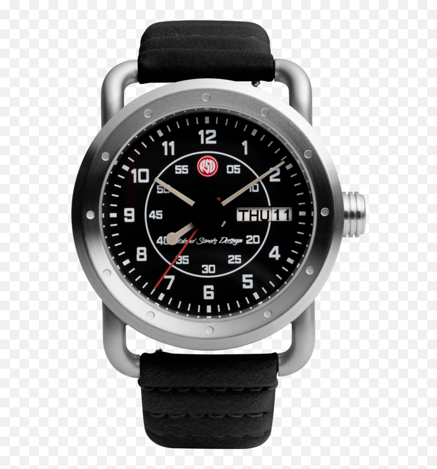 Szanto Icon Roland Sands Signature Series - Swiss Military Black Leather Watch Png,Series Icon
