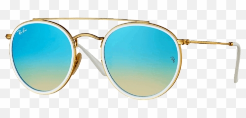 Ray - Round Double Bridge Bleu Flash Dégradé Png,Ray Ban Round Icon