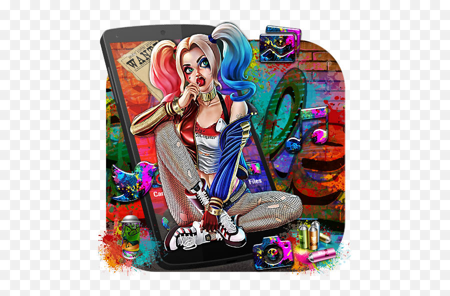 Live Wallpaper Joker Android - Joker Girl Png,Icon Wallpaper Dressup